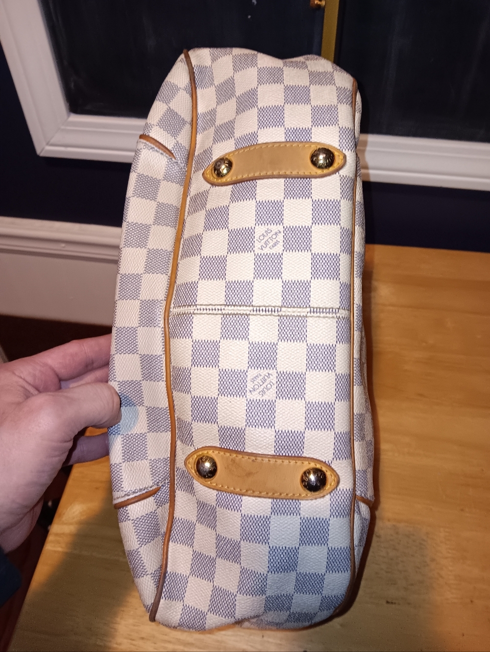Louis Vuitton Damier Azure Suede Interior Galleria Bag - Picture 4 of 10